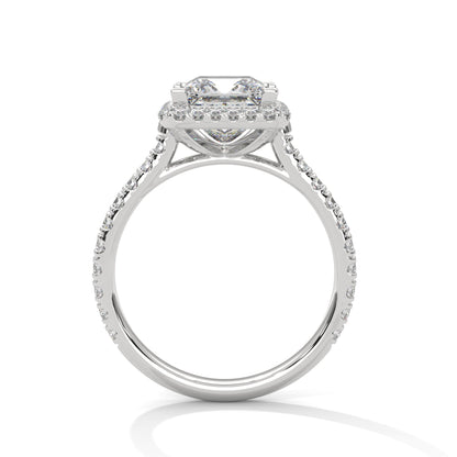 Halo Princess-Cut 1.5 CTW Lab Grown Diamond Ring | 2.07 CTW