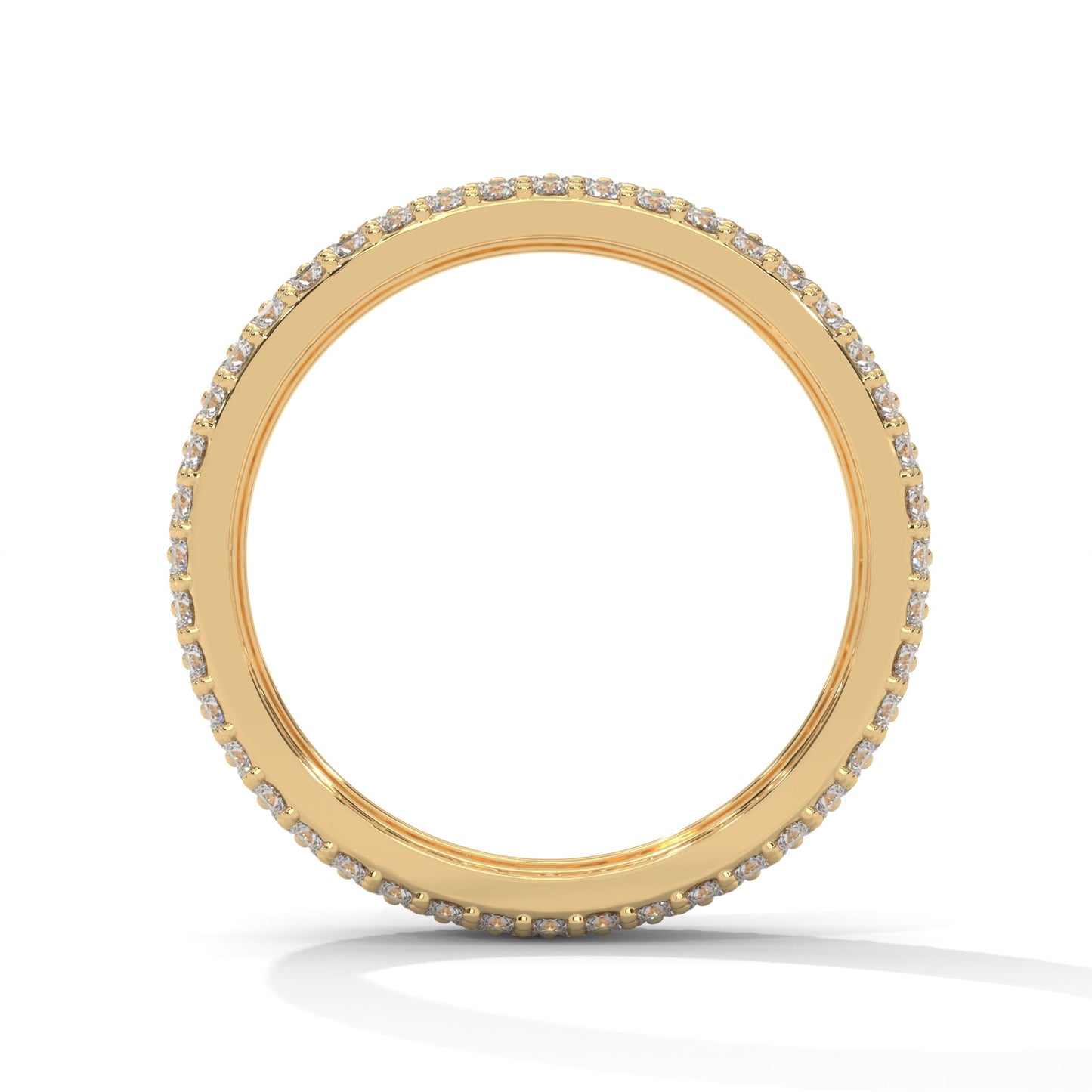 Unparalleled Elegance: Full Diamond Eternity Gold Band | 2.20 CTW