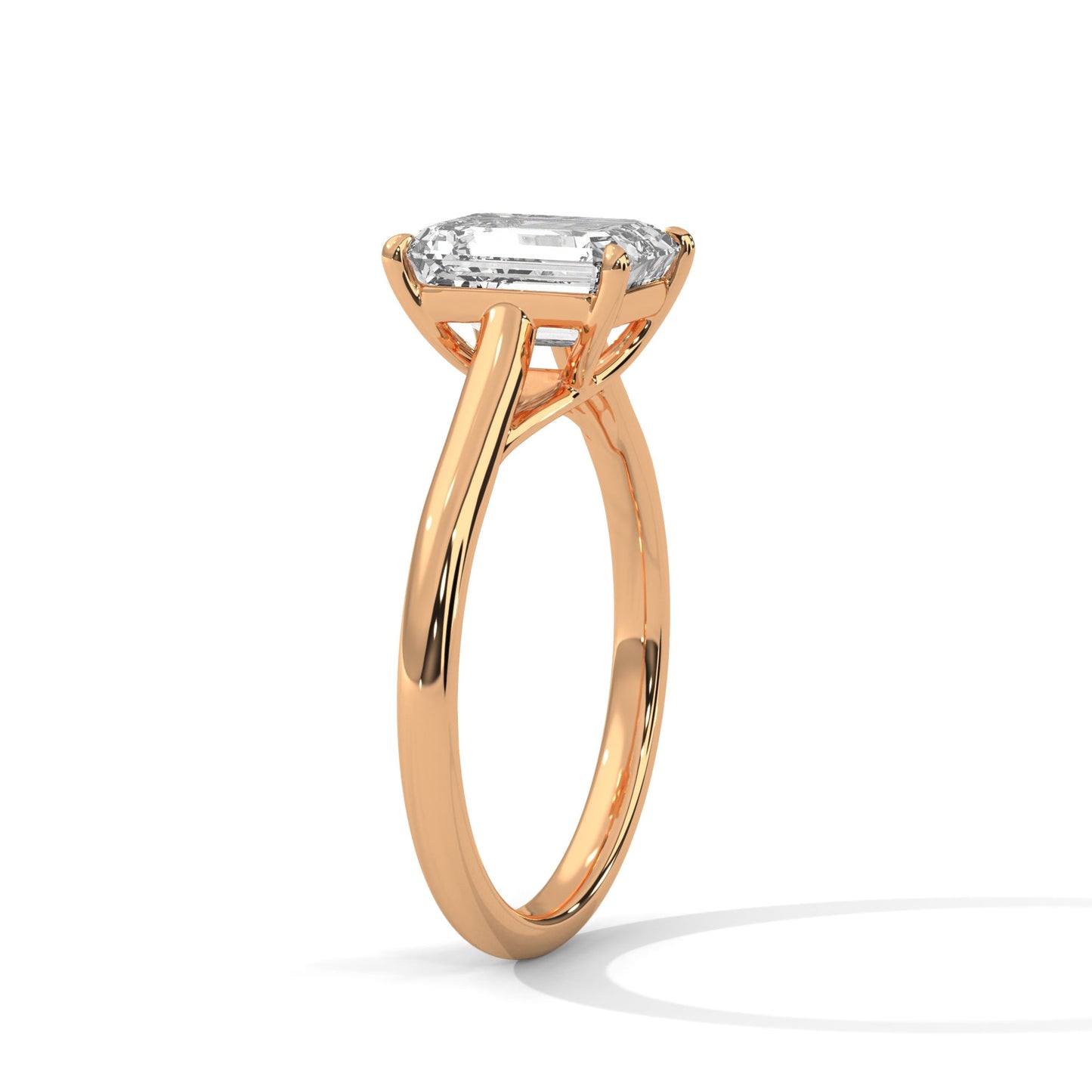 Pave 1.5ct Emerald Lab-Grown Diamond Engagement Ring | E VS1