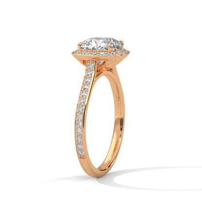Radiance 2.42 CTW Cushion Diamond Halo Engagement Ring | E VS1