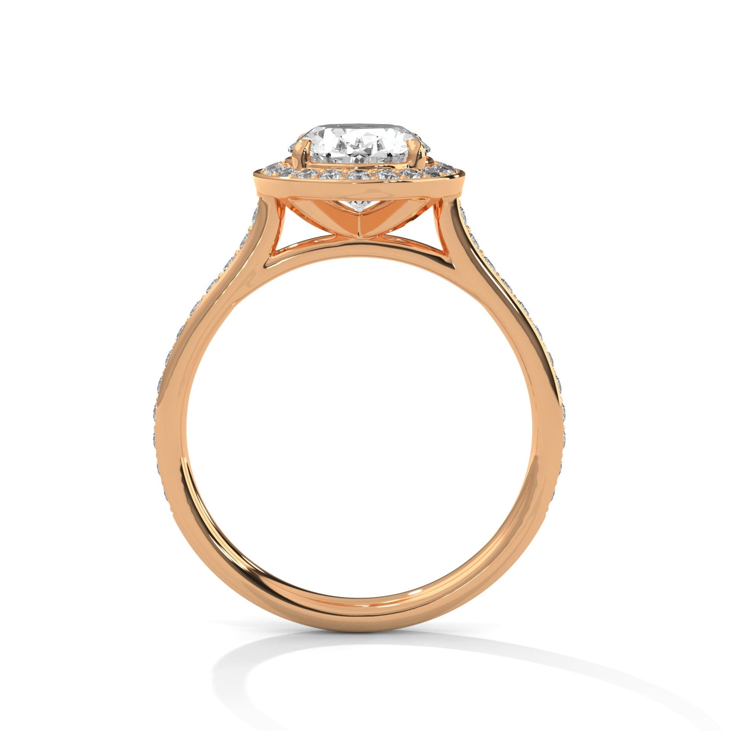 Seraphina 1.5ct Oval Lab-Grown Diamond Halo Engagement Ring | 1.92 CTW