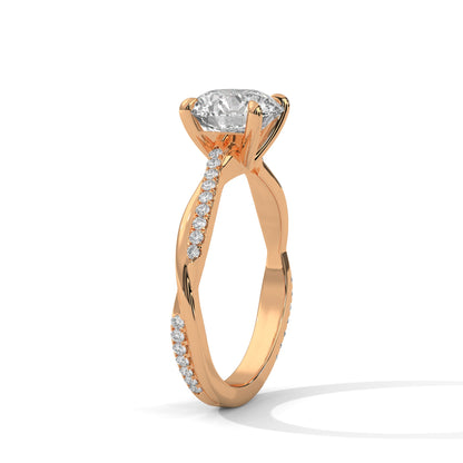 Twilight Spark 1 CT Round-Cut Lab Grown Diamond Pave Ring | 1.16 CTW