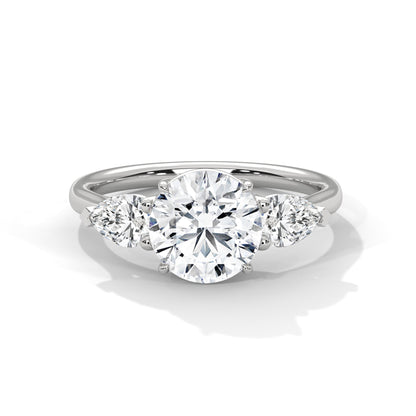 Dahlia 1ct Round Lab-Grown Diamond Three-Stone Engagement Ring | 2.00 CTW