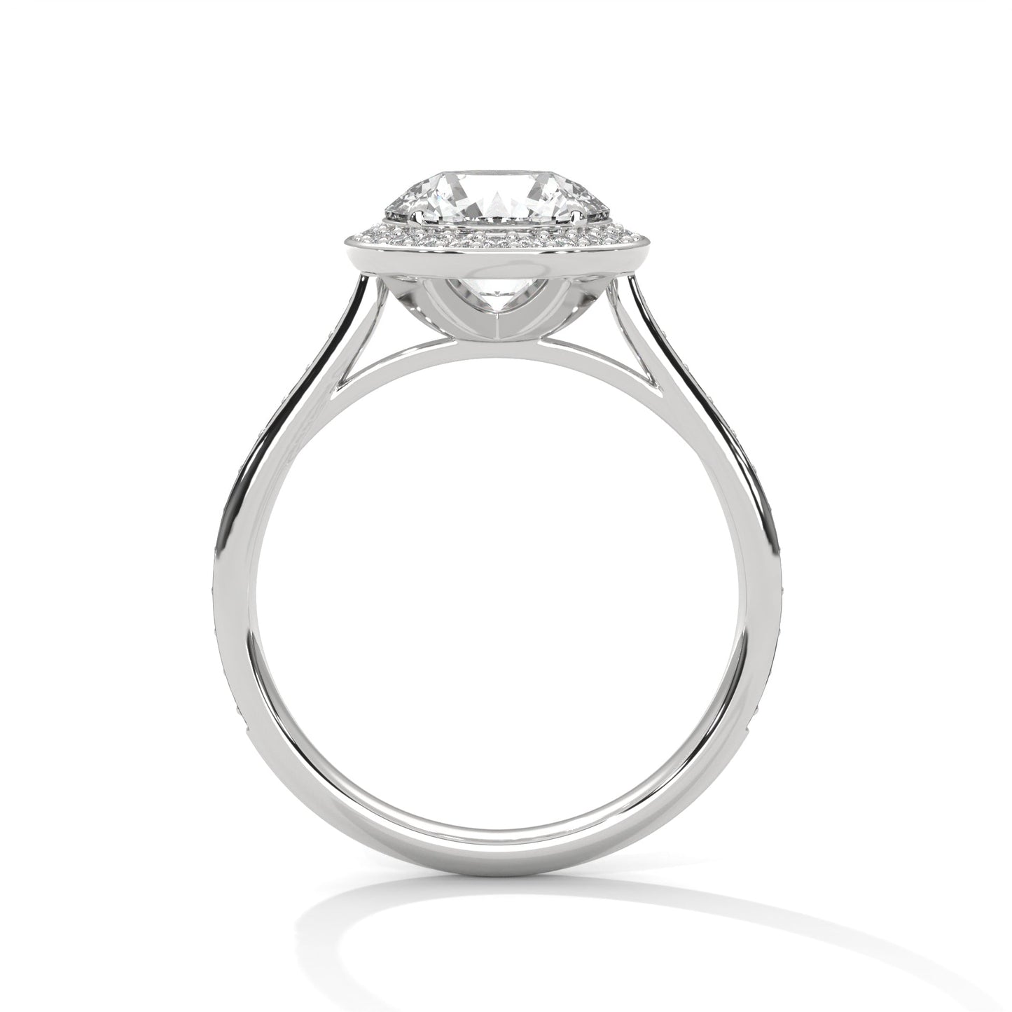 Ethereal Halo 2.0ct Round Lab Diamond Engagement Ring | 2.34 CTW