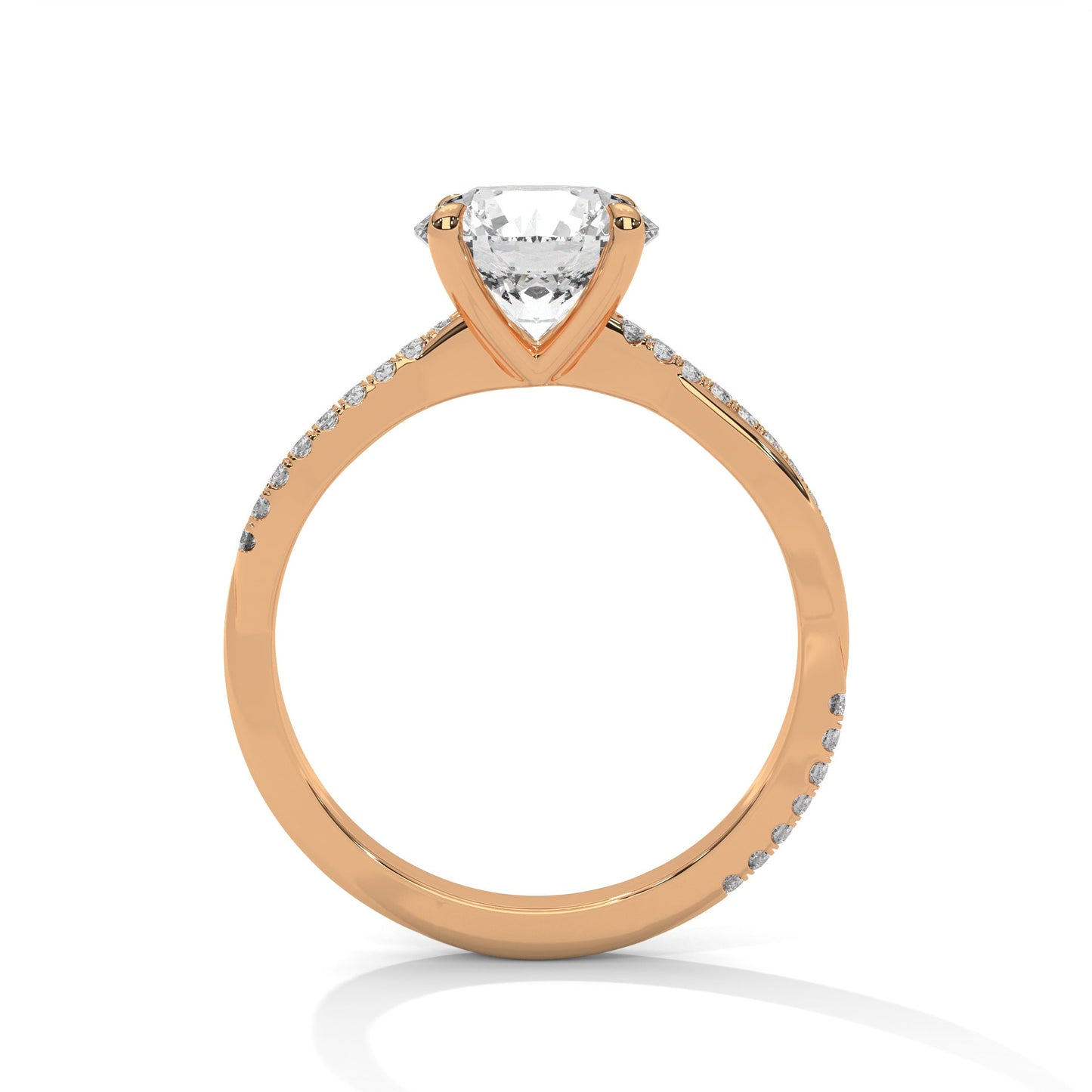 Twilight Spark 1 CT Round-Cut Lab Grown Diamond Pave Ring | 1.16 CTW