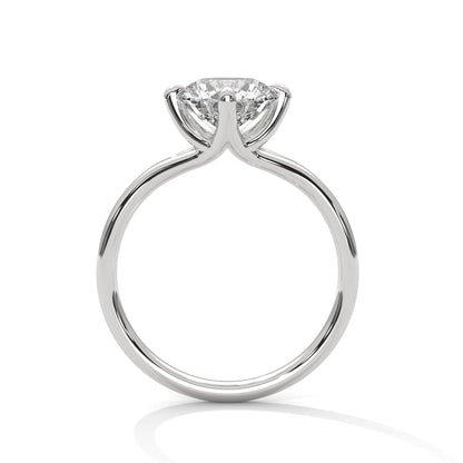Round Brilliant-Cut Split Shank Engagement Ring with 2ct Lab-Grown Diamond (F VS1)