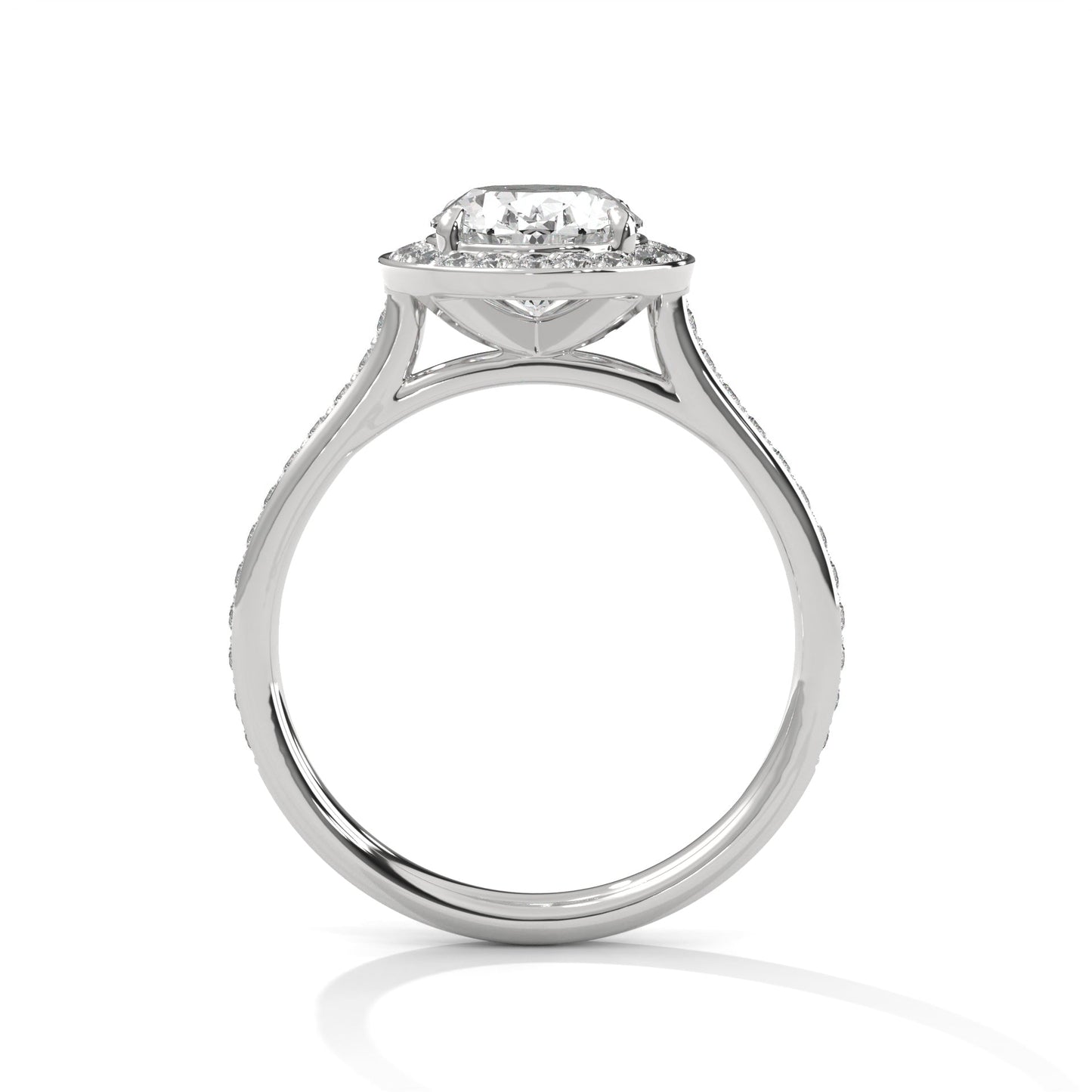 Seraphina 1.5ct Oval Lab-Grown Diamond Halo Engagement Ring | 1.92 CTW