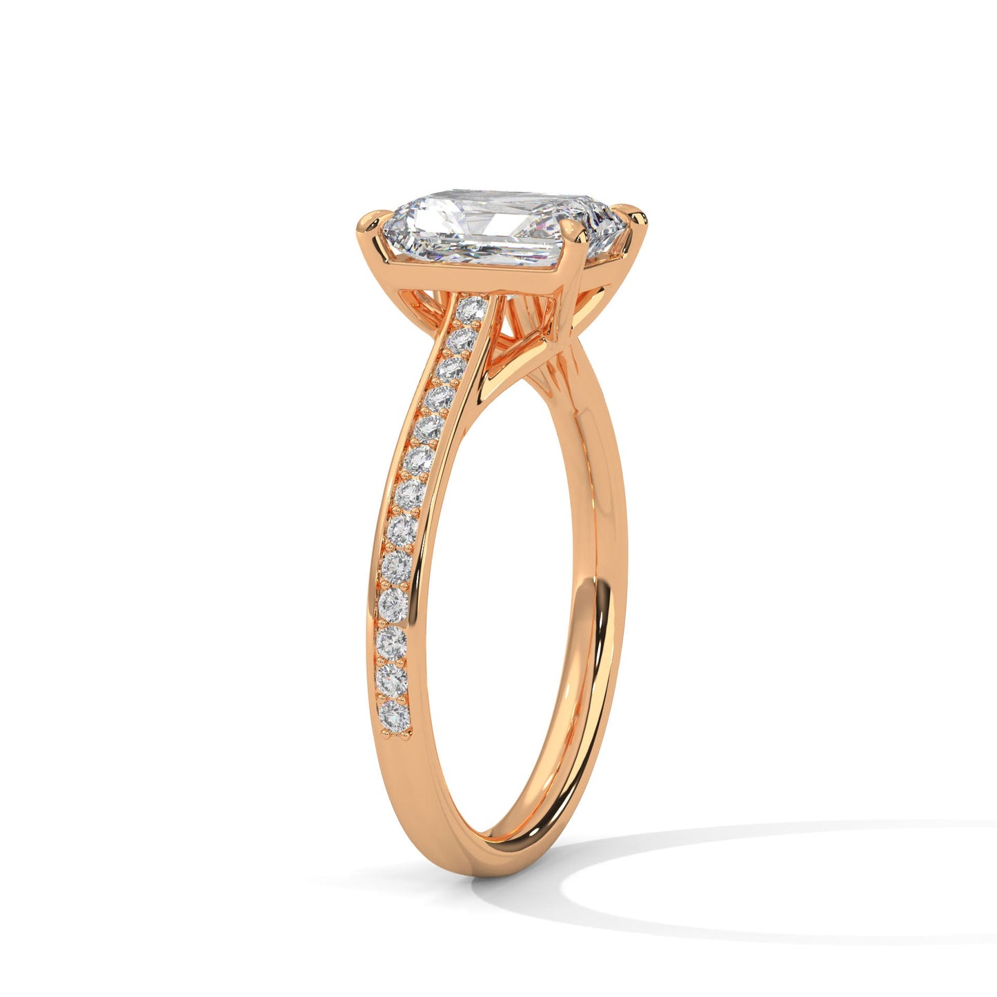 Imperial Glow 3CT Emerald Lab-Grown Diamond Engagement Ring | 3.21 CTW