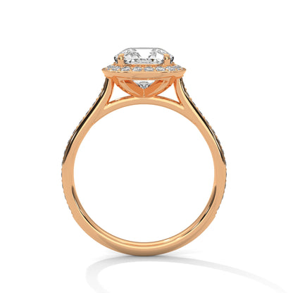 Radiance 2.42 CTW Cushion Diamond Halo Engagement Ring | E VS1