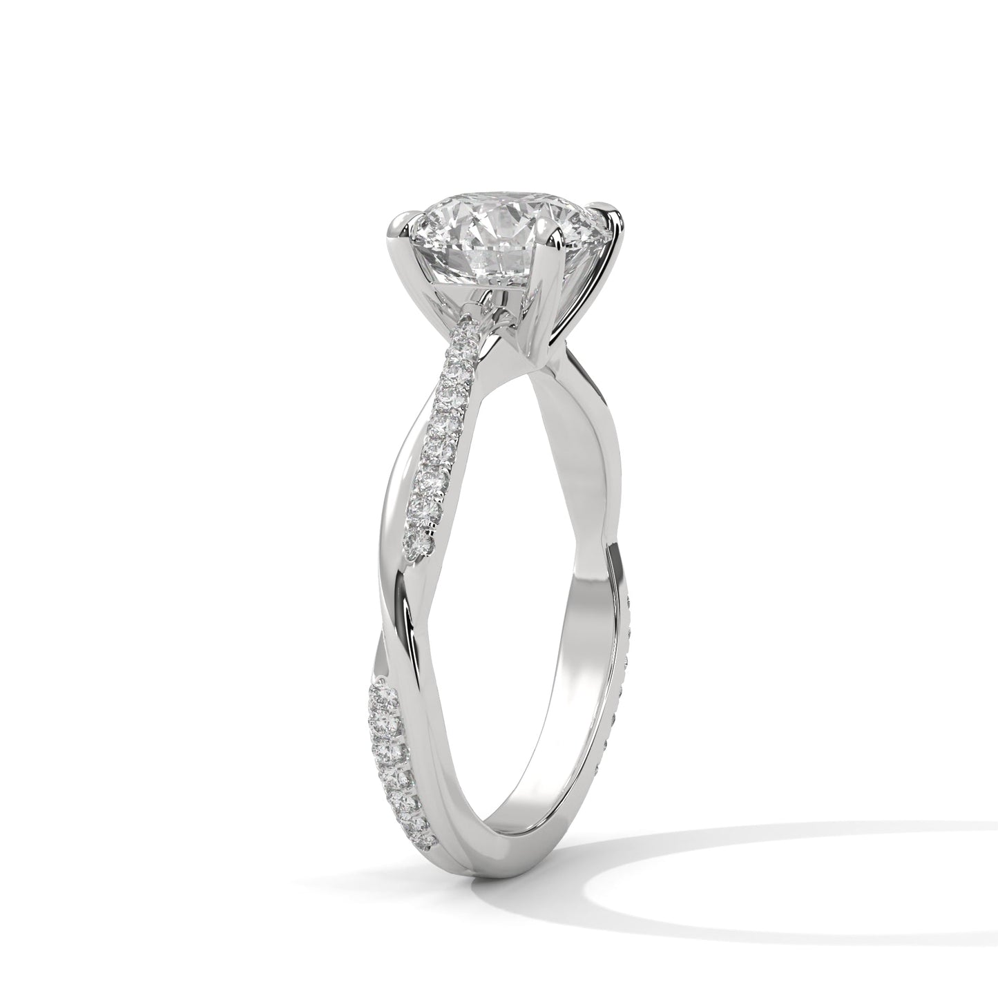 Twilight Spark 1 CT Round-Cut Lab Grown Diamond Pave Ring | 1.16 CTW