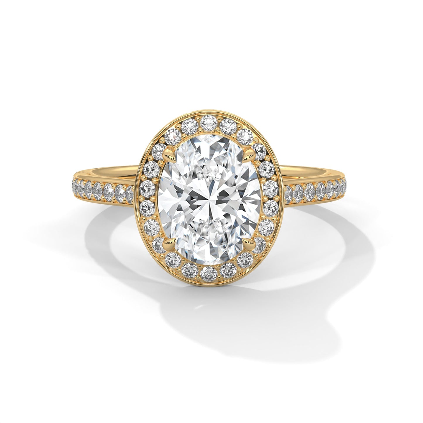 Seraphina 1.5ct Oval Lab-Grown Diamond Halo Engagement Ring | 1.92 CTW