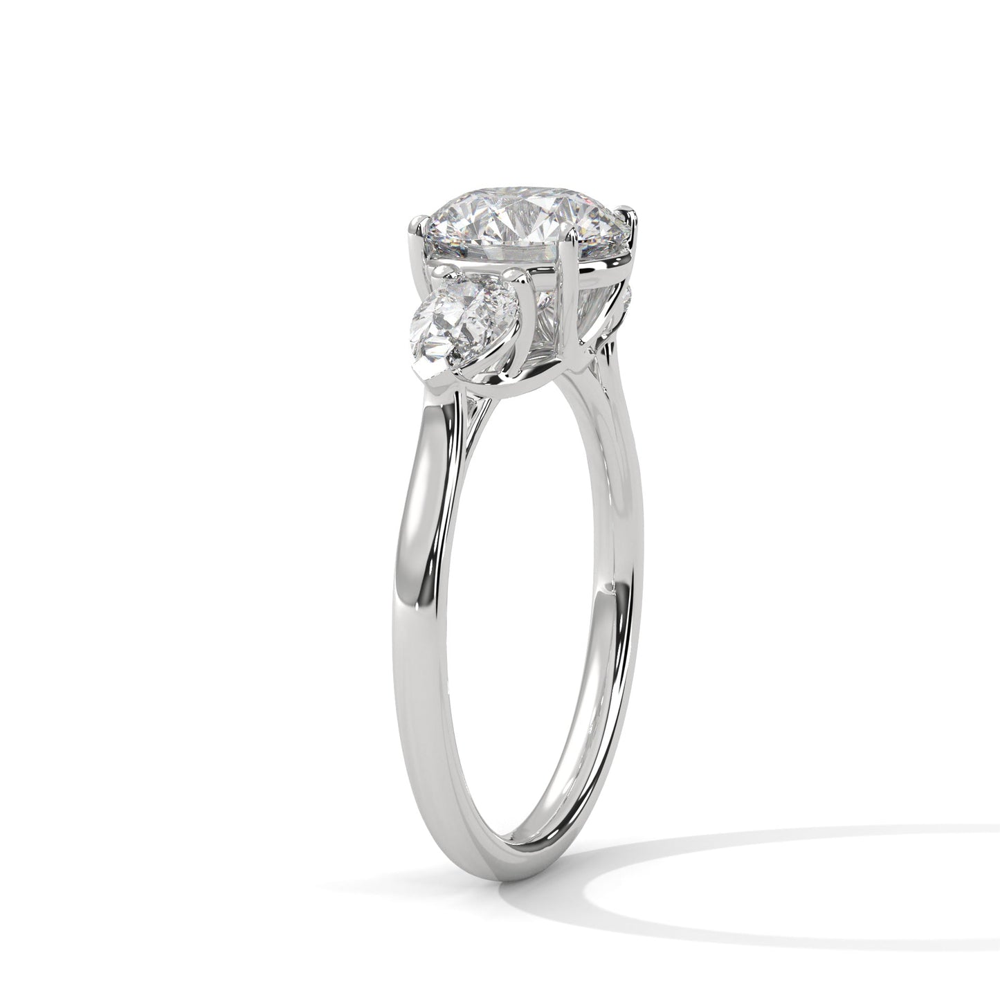 Vanya 1.5ct Round Lab-Grown Diamond Three-Stone Engagement Ring | 2.00 CTW