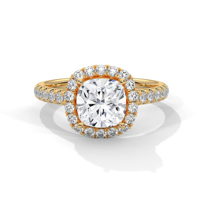Regal Spark 1.5CT Cushion Lab-Grown Diamond Engagement Ring | 2.11 CTW