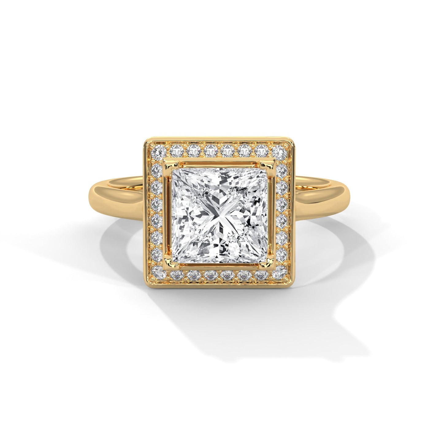 Imperial Radiance 3CT Princess Lab-Grown Diamond Engagement Ring | 3.18 CTW
