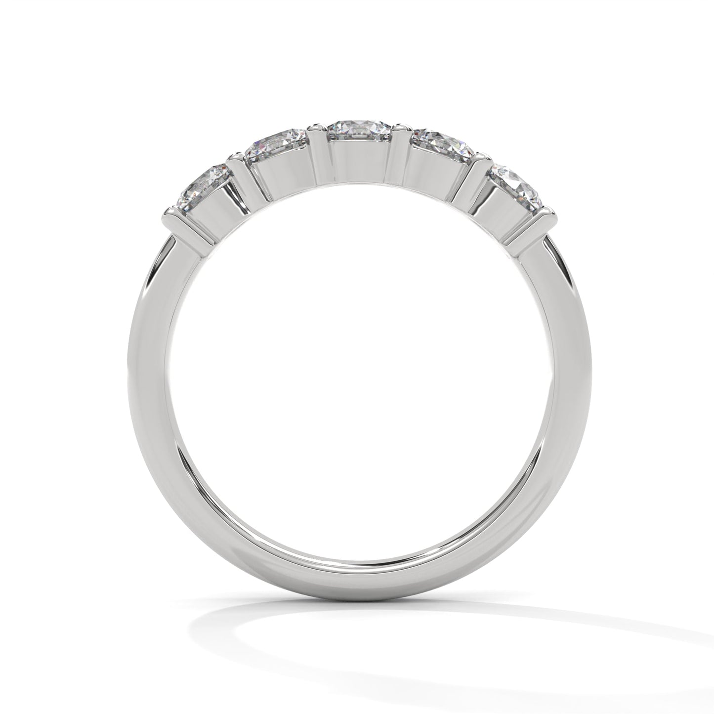 Brilliant Bonds Gold Round Diamond Prong Set Band Ring | 1.10 CTW