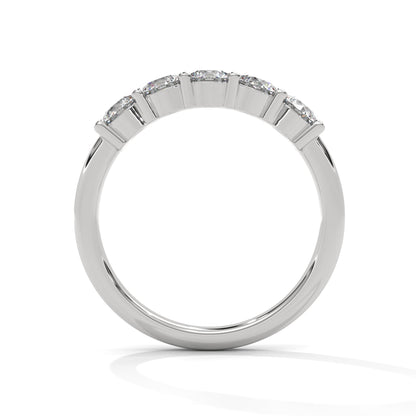 Brilliant Bonds Gold Round Diamond Prong Set Band Ring | 1.10 CTW