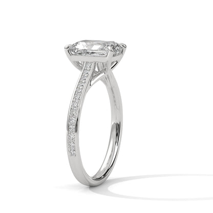 Lustrous Radiance 2.21 CTW Emerald-Cut Diamond Engagement Ring | E-VS1