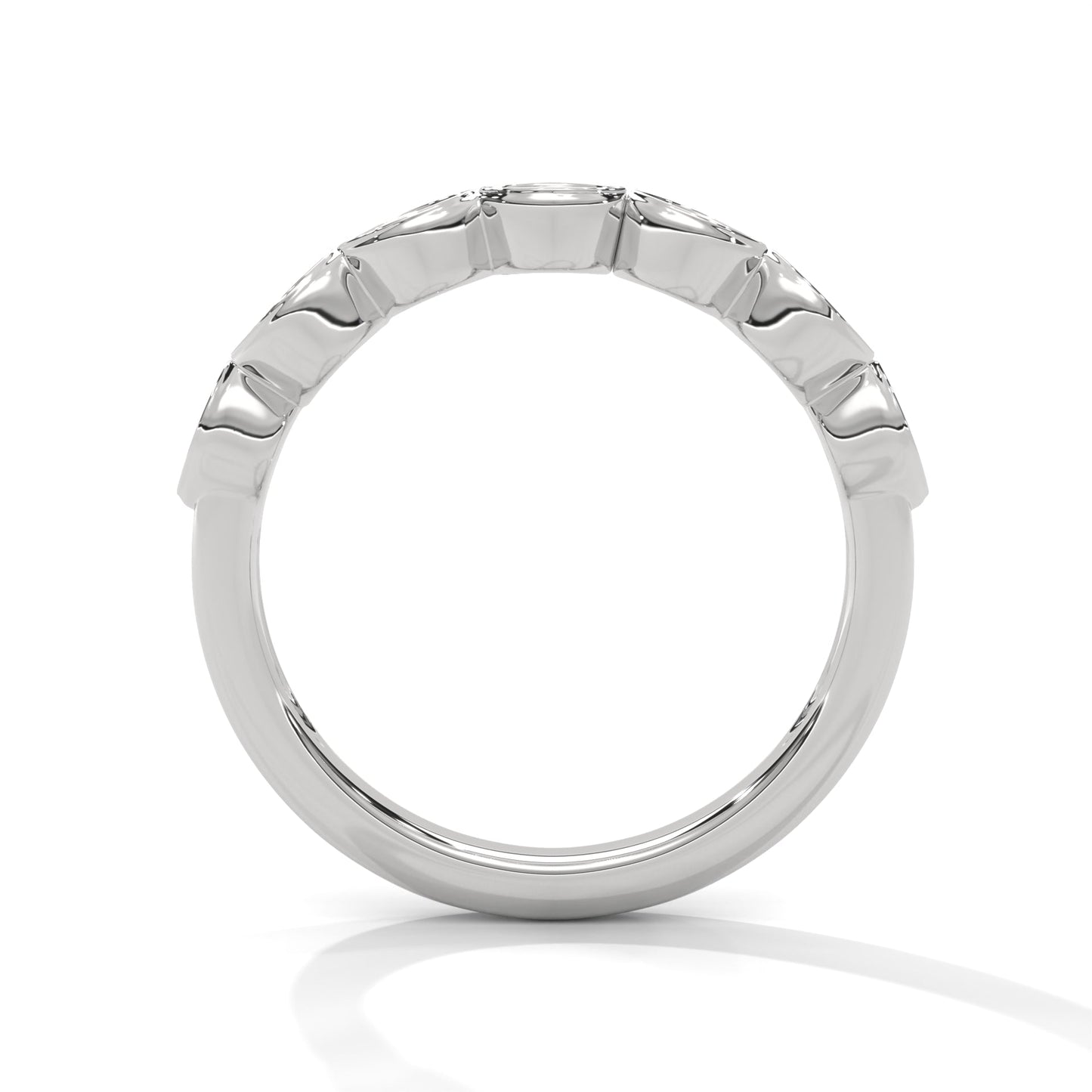 Intricate Infinity: Gold Round Diamond Bezel Set Band Ring | 0.25 CTW