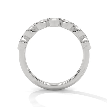 Intricate Infinity: Gold Round Diamond Bezel Set Band Ring | 0.25 CTW