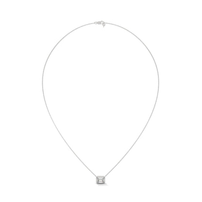 Emerald-Cut Diamond Pendant Necklace 0.75ct | 14K Gold | 16-18inch Chain