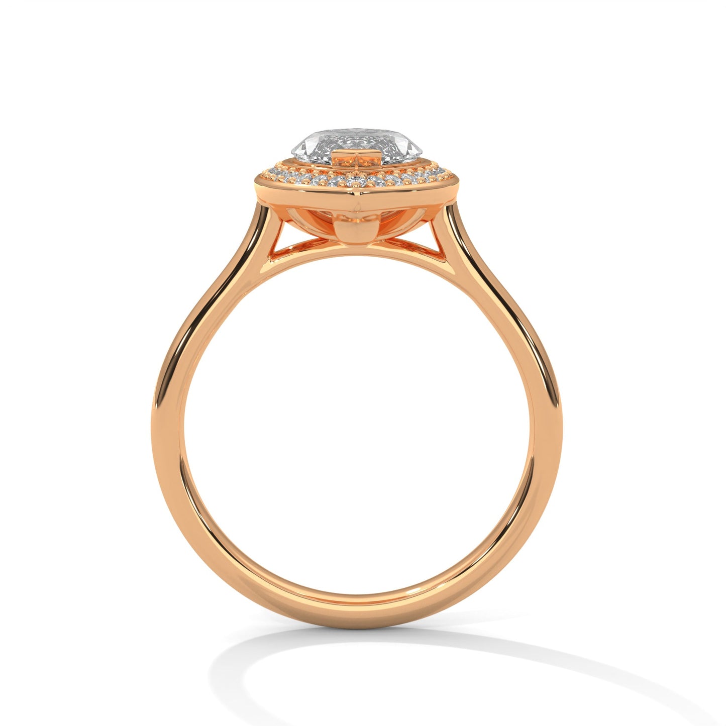 Marquise Halo Diamond Engagement Ring 2ct Lab-Grown Diamond (F VS1)