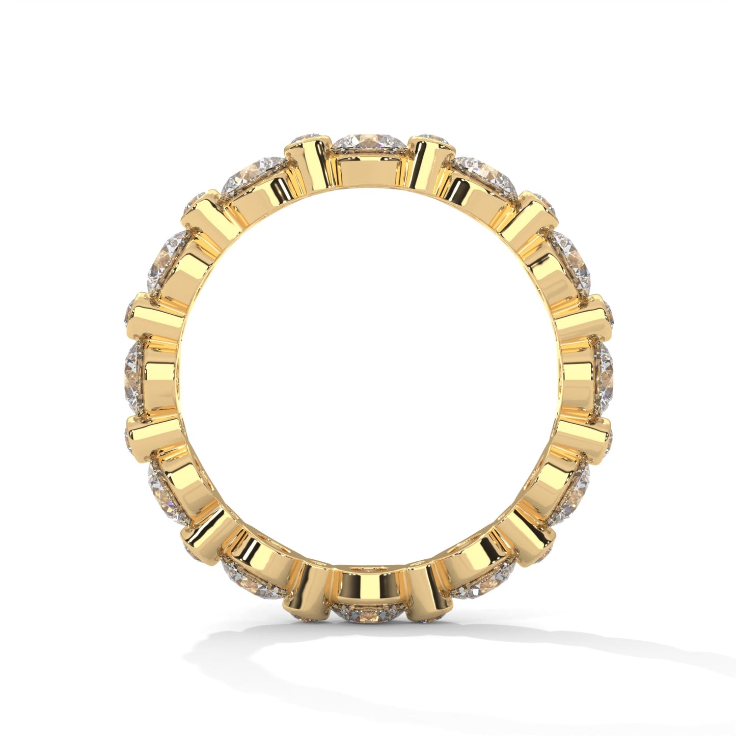 Celestial Radiance Round Diamond Full-Eternity Gold Band | 1.82 CTW
