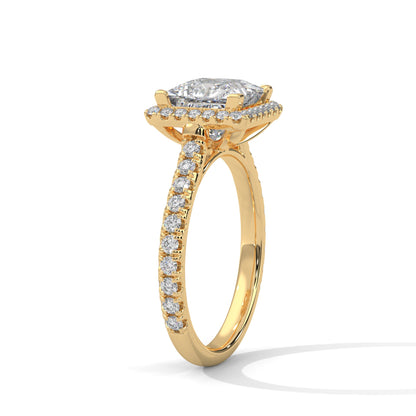 Halo Princess-Cut 1.5 CTW Lab Grown Diamond Ring | 2.07 CTW