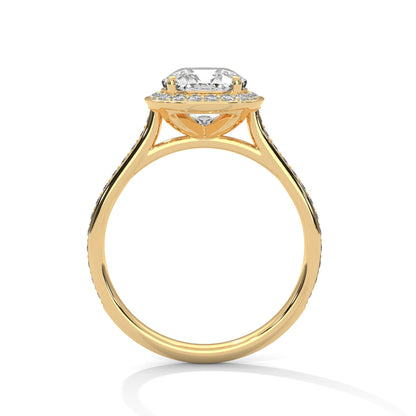 Radiance 2.42 CTW Cushion Diamond Halo Engagement Ring | E VS1