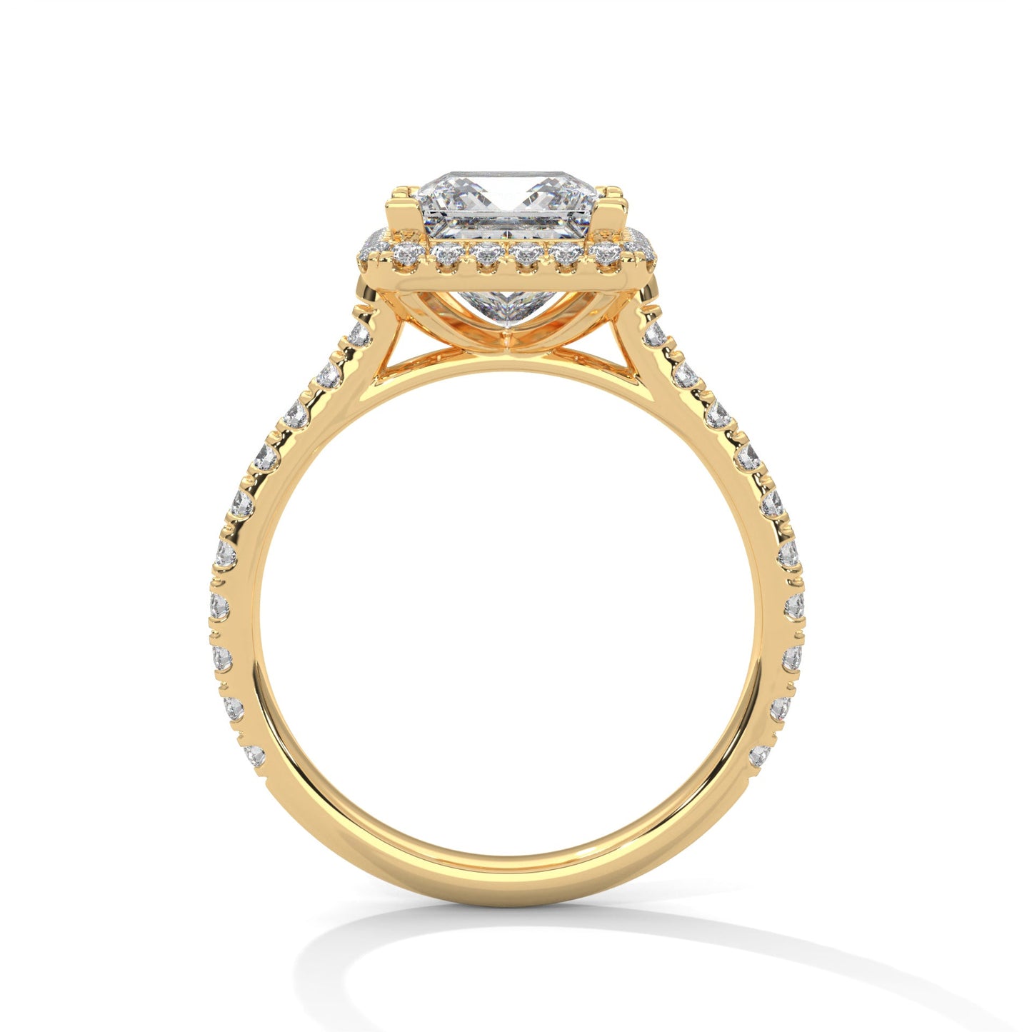 Halo Princess-Cut 1.5 CTW Lab Grown Diamond Ring | 2.07 CTW