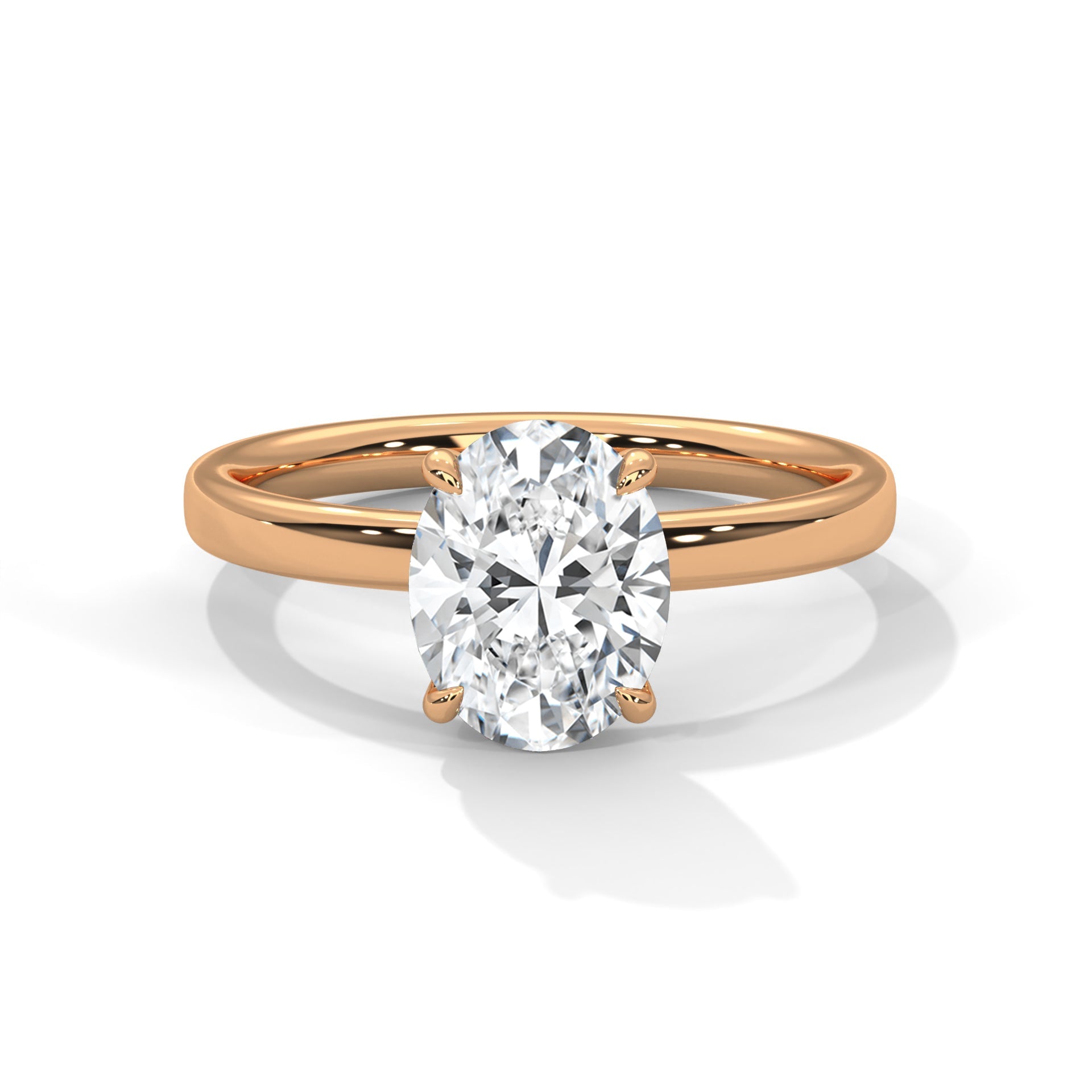 Elara 1.5ct Oval Lab-Grown Diamond Solitaire Engagement Ring