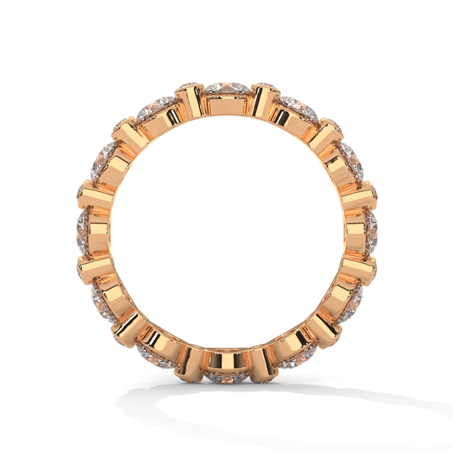 Celestial Radiance Round Diamond Full-Eternity Gold Band | 1.82 CTW