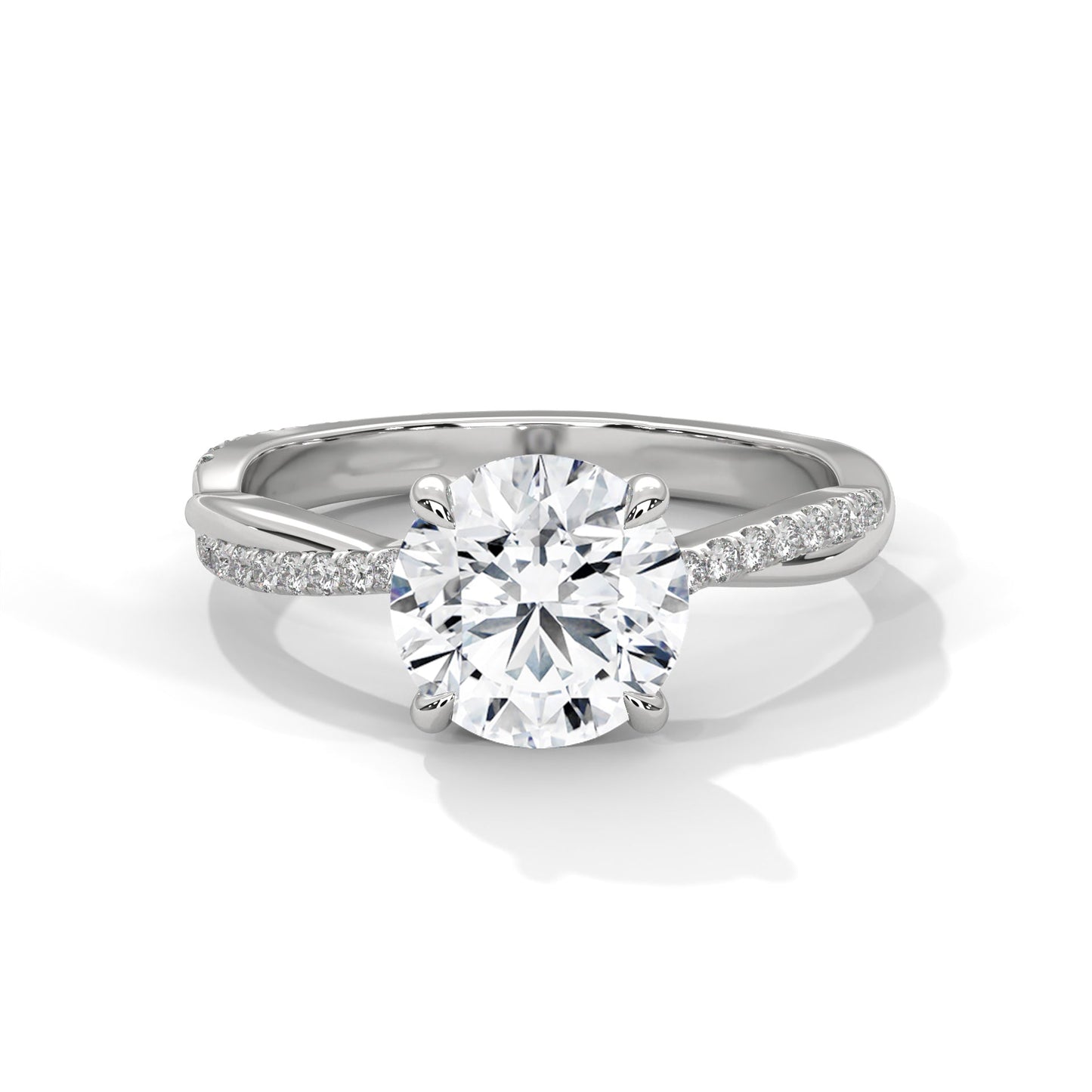 Twilight Spark 1 CT Round-Cut Lab Grown Diamond Pave Ring | 1.16 CTW