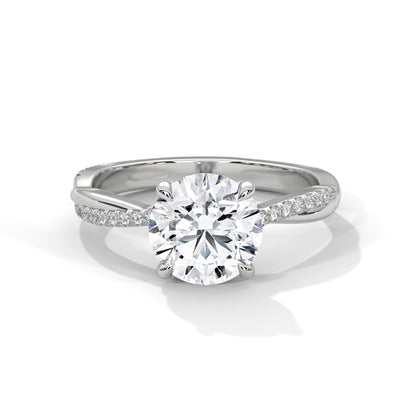 Twilight Spark 1 CT Round-Cut Lab Grown Diamond Pave Ring | 1.16 CTW