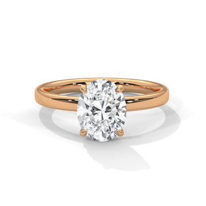 Oval 3ct Lab-Grown Diamond Solitaire Engagement Ring | 3 CTW