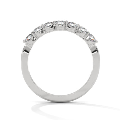 Elegant Round Lab-Grown Diamond Gold Half-Eternity Band | 0.55 CTW