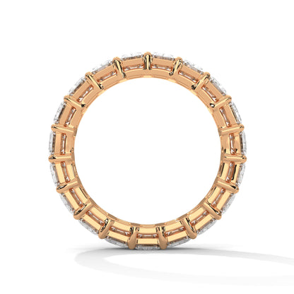 Luxury Emerald Lab-Grown Diamond Gold Eternity Band | 4.75 CTW