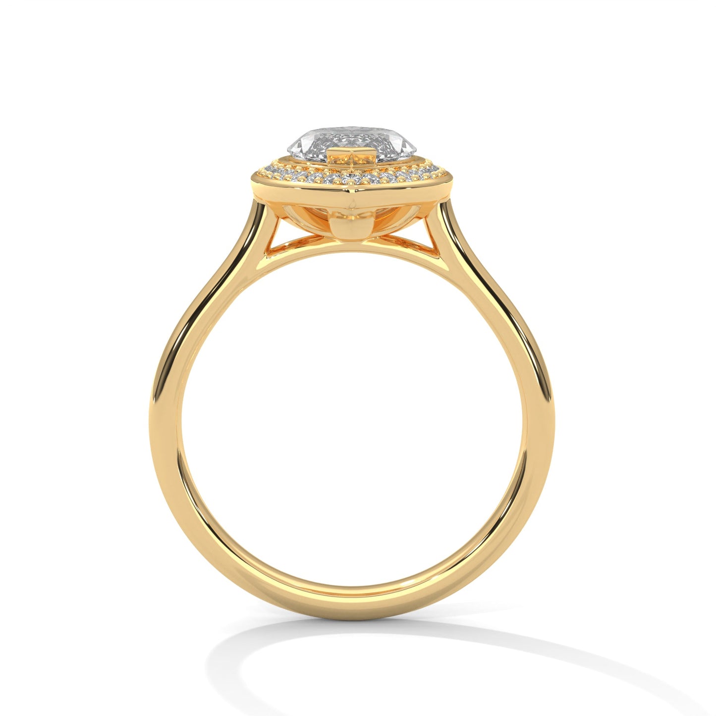 Marquise Halo Diamond Engagement Ring 2ct Lab-Grown Diamond (F VS1)