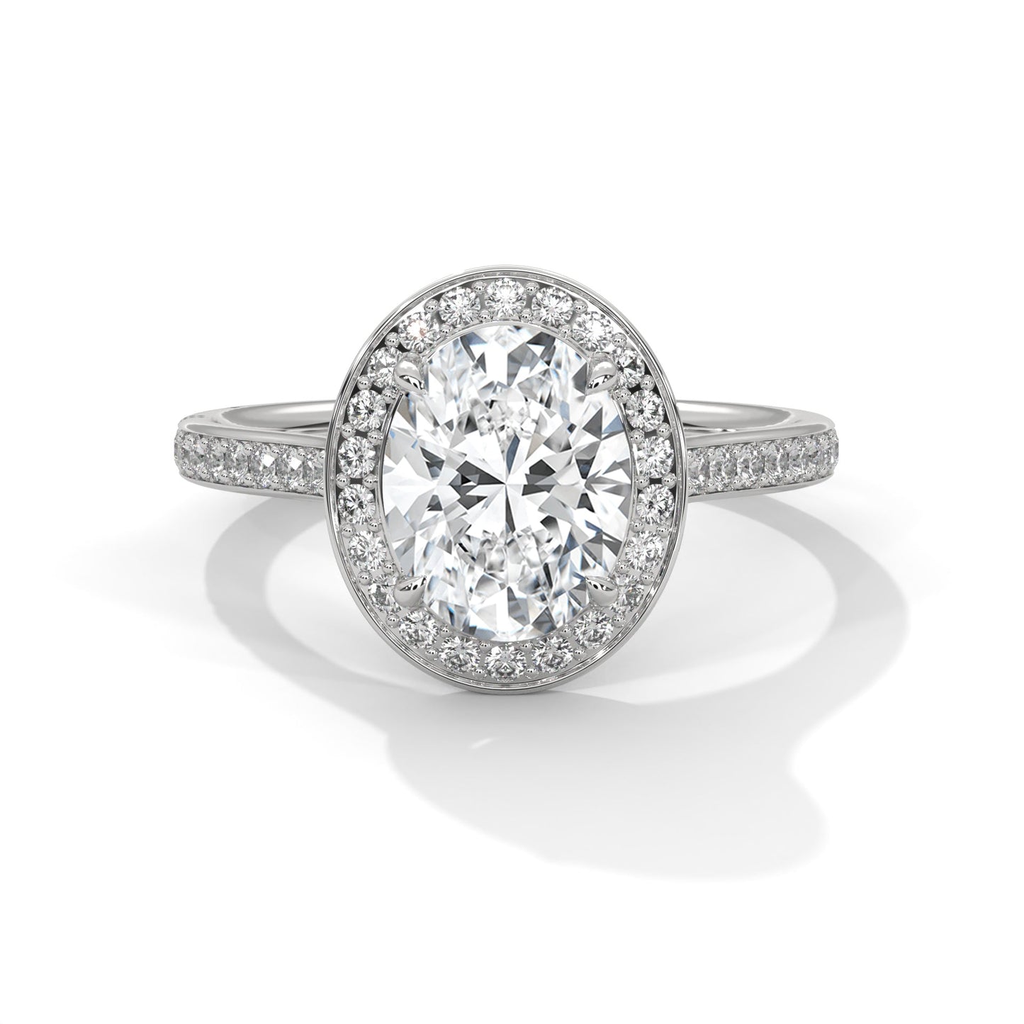 Seraphina 1.5ct Oval Lab-Grown Diamond Halo Engagement Ring | 1.92 CTW