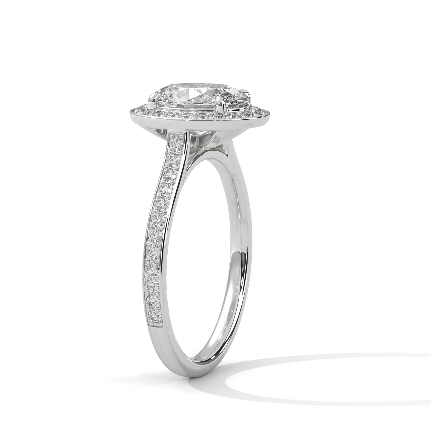 Seraphina 1.5ct Oval Lab-Grown Diamond Halo Engagement Ring | 1.92 CTW