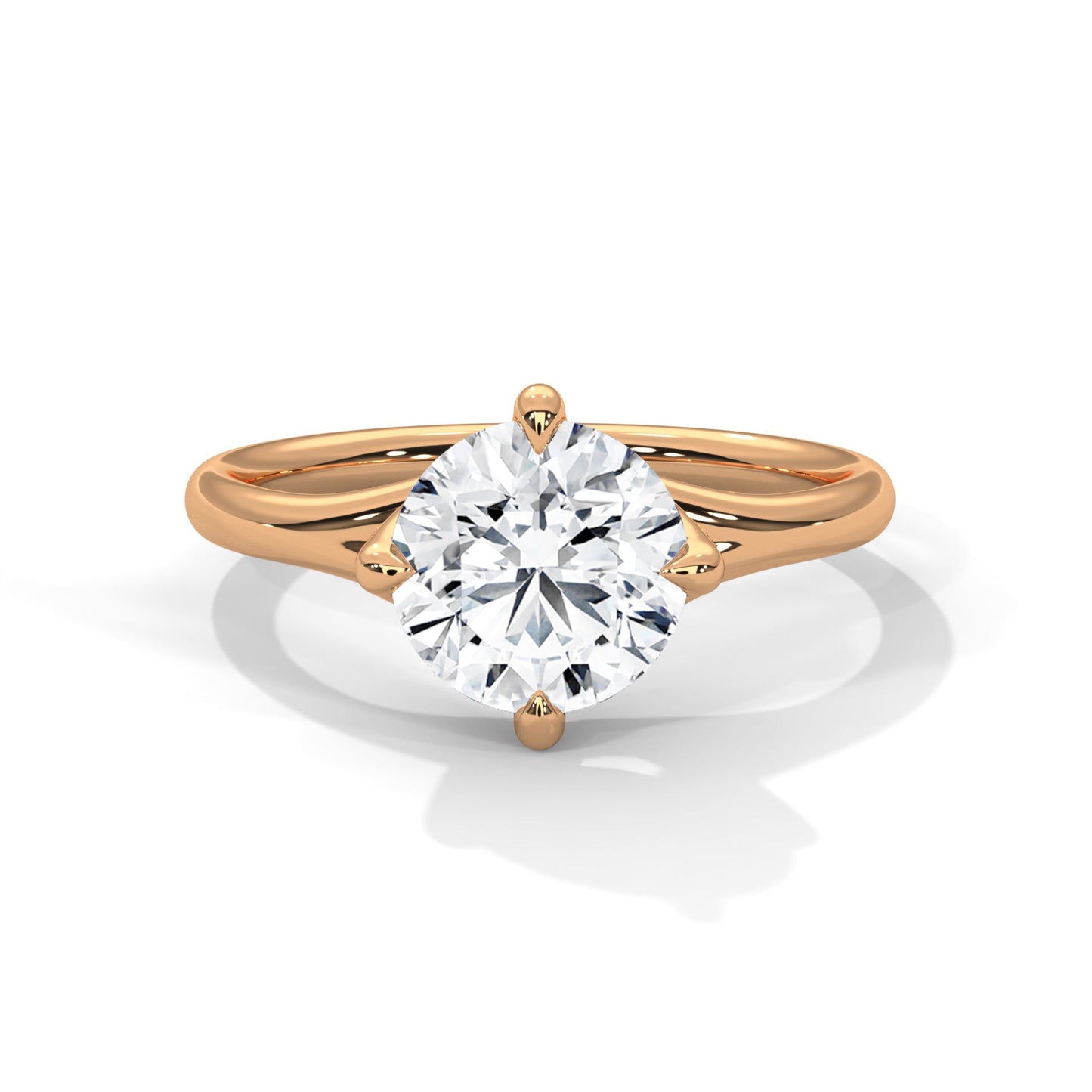 Grace 1 CT Round-Cut Lab Grown Diamond Solitaire Ring | E-VS1