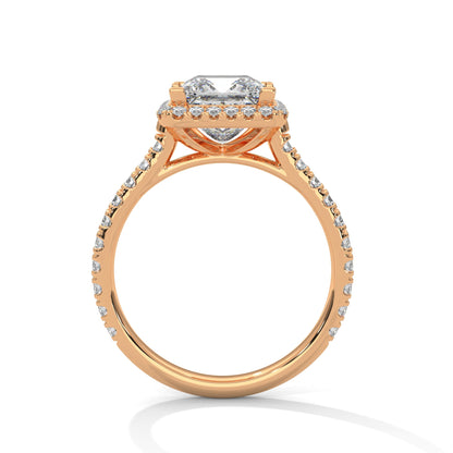 Halo Princess-Cut 1.5 CTW Lab Grown Diamond Ring | 2.07 CTW