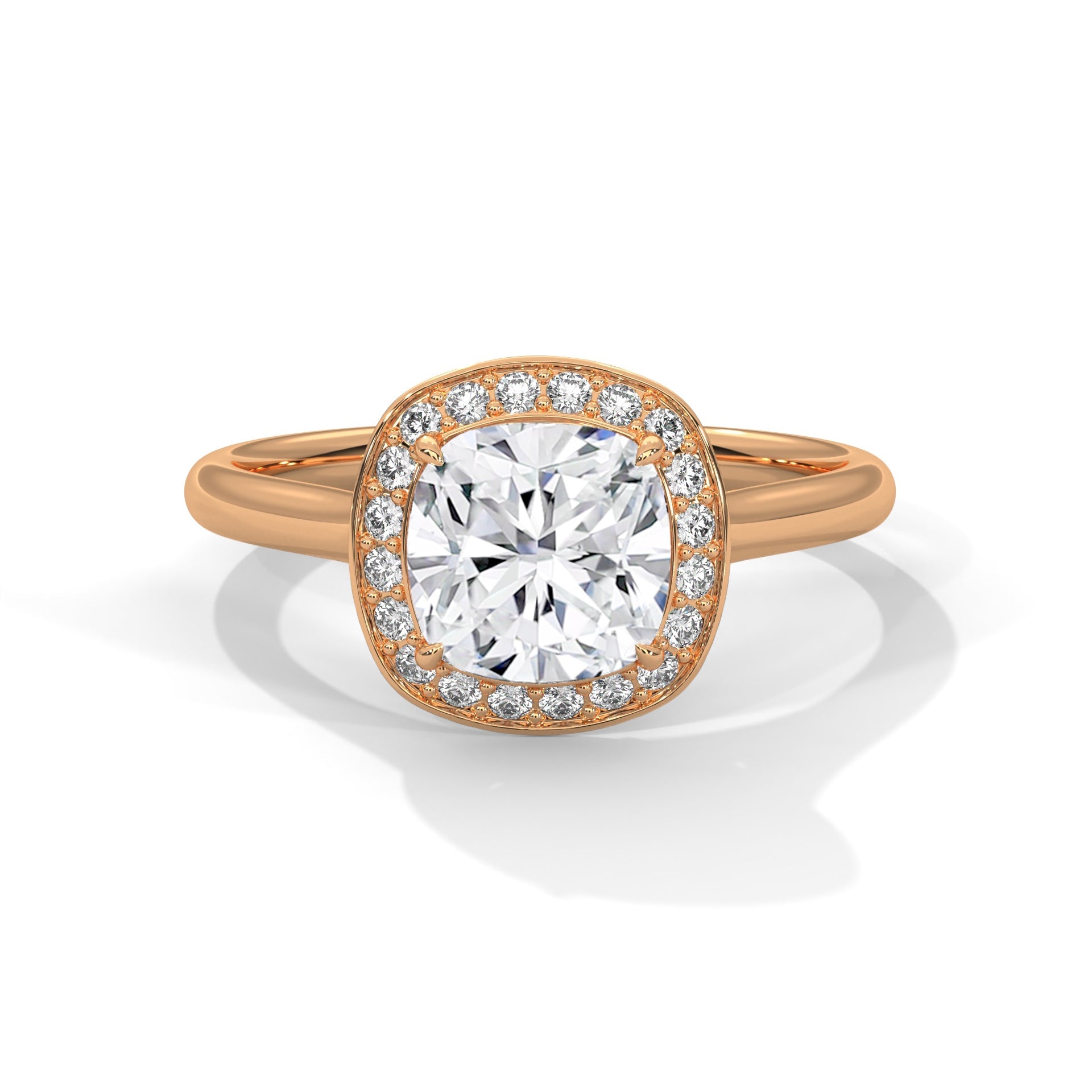 Velora Halo 1.5CT Cushion Lab-Grown Diamond Engagement Ring | 1.66 CTW