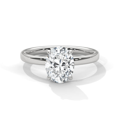 Oval 3ct Lab-Grown Diamond Solitaire Engagement Ring | 3 CTW