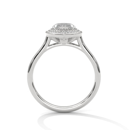 Double Halo 1.5 CTW Marquise-Cut Lab Grown Diamond Ring | 1.66 CTW