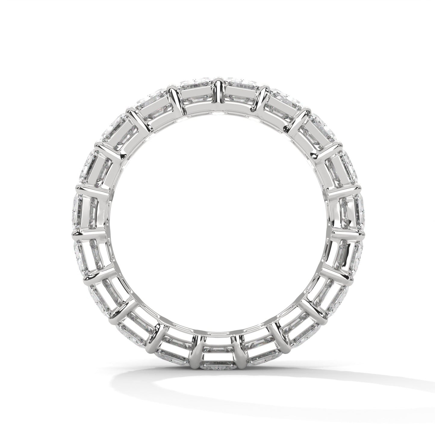 Luxury Emerald Lab-Grown Diamond Gold Eternity Band | 4.75 CTW