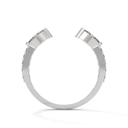 Modern Marquise Lab-Grown Diamond Gold Open Wedding Band | 0.54 CTW