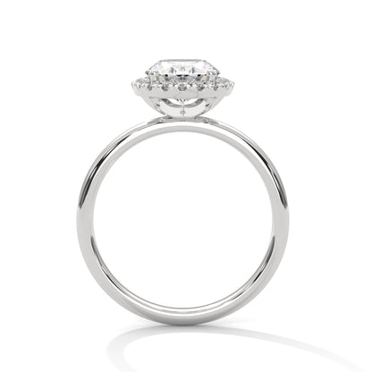 Regal Glow 2.16 CTW Oval Cut Diamond Halo Engagement Ring | E-VS