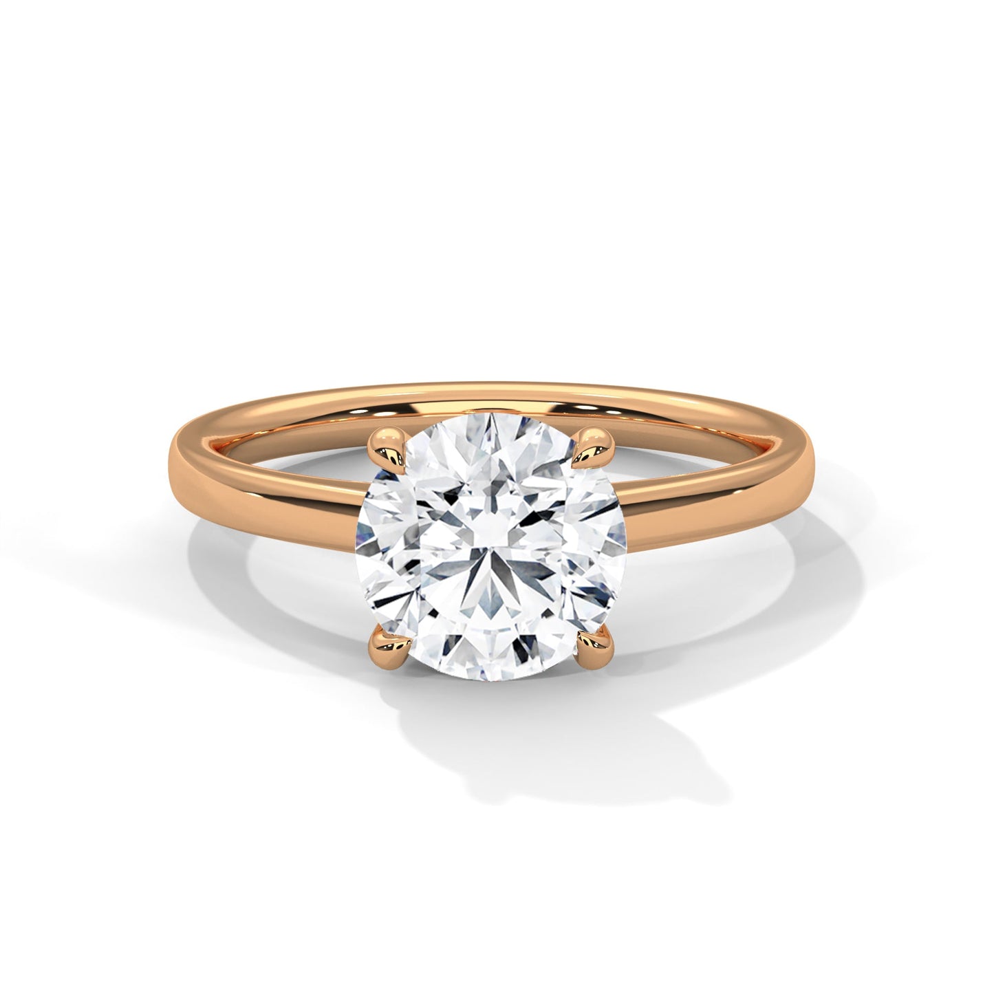Timeless Glow 1 CT Round-Cut Lab Grown Diamond Solitaire Ring | E VS1