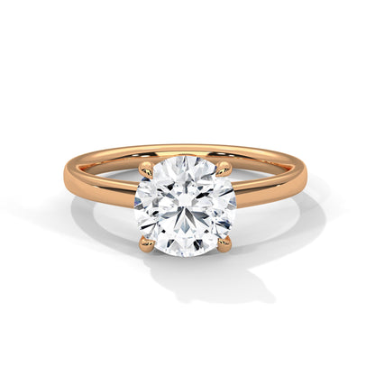Classic 2 CTW Round-Cut Diamond Solitaire Engagement Ring | 14K & 18K Gold