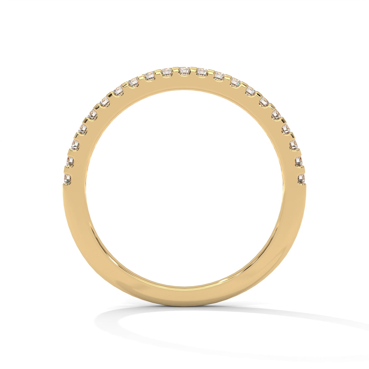 Eternal Sparkle: Gold Round Diamond Half-Eternity Band | 0.26 CTW